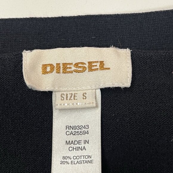 Diesel Black Womens Cardigan Size S Small Button Front - Picture 4 of 9